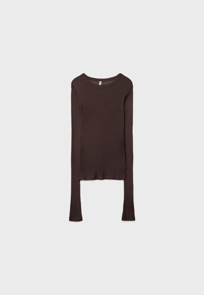 Τ-shirt με ραβδώσεις και μακριά μανίκια