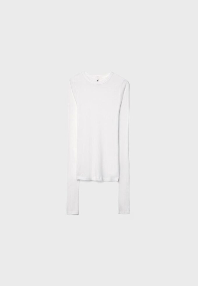 Τ-shirt με ραβδώσεις και μακριά μανίκια