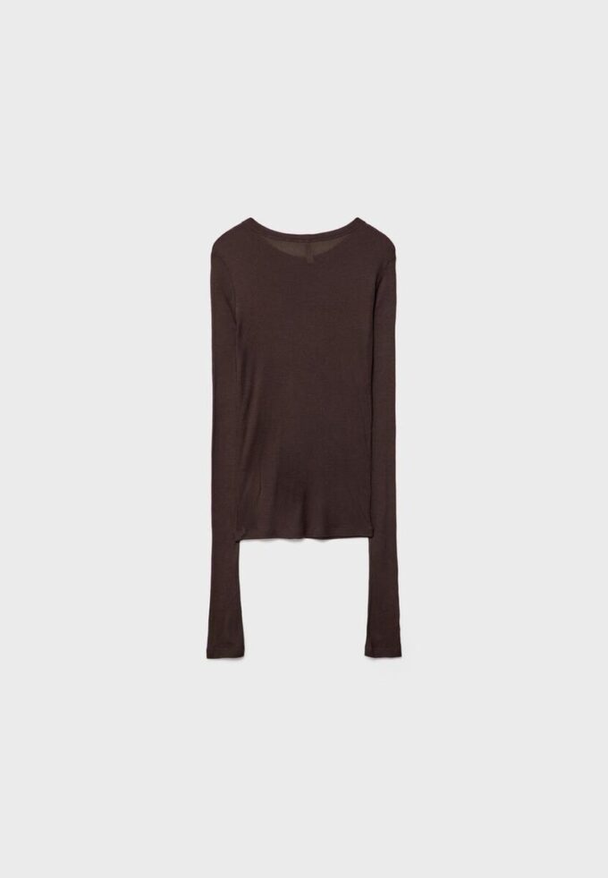 Τ-shirt με ραβδώσεις και μακριά μανίκια
