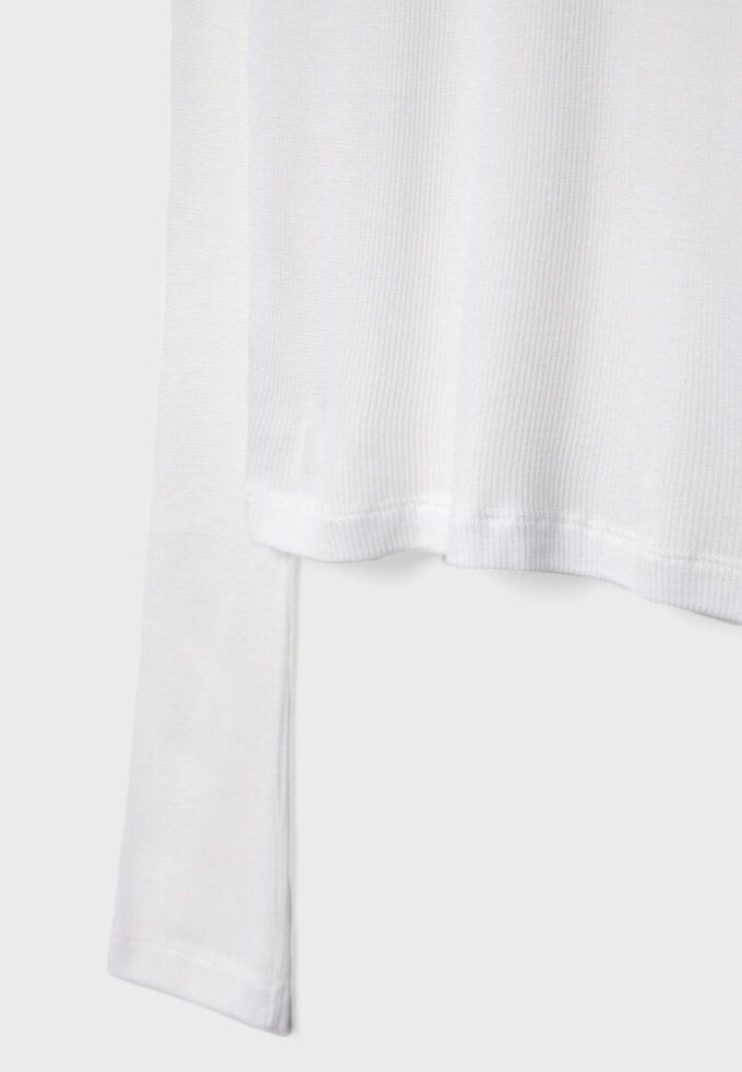 Τ-shirt με ραβδώσεις και μακριά μανίκια
