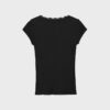 Τ-shirt με V λαιμόκοψη και δαντέλα, κοντά μανίκια σε σορτς Τ-shirt με V λαιμόκοψη και δαντέλα, κοντά μανίκια σε σορτς