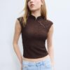 T-shirt σε στυλ Qipao με δαντέλα T-shirt σε στυλ Qipao με δαντέλα