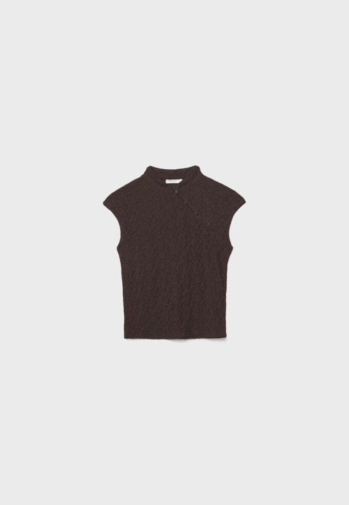 T-shirt σε στυλ Qipao με δαντέλα T-shirt σε στυλ Qipao με δαντέλα