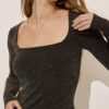 Τ-shirt Seamless με τετράγωνο λαιμό Τ-shirt Seamless με τετράγωνο λαιμό