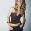 Τοπ bandeau με πτυχωτό V-Detail