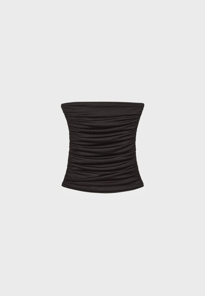 Τοπ bandeau με πτυχωτό V-Detail