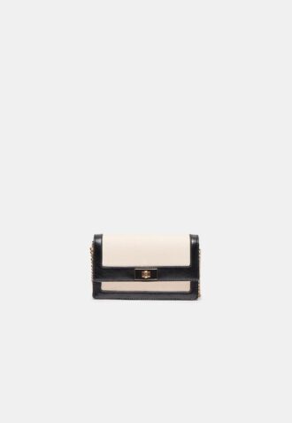 Τσάντα Crossbody από καμβά με αντίθεση χρωμάτων