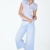 Τζιν Culotte με λεπτομέρεια κασκόλ Τζιν Culotte με λεπτομέρεια κασκόλ