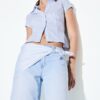 Τζιν Culotte με λεπτομέρεια κασκόλ Τζιν Culotte με λεπτομέρεια κασκόλ