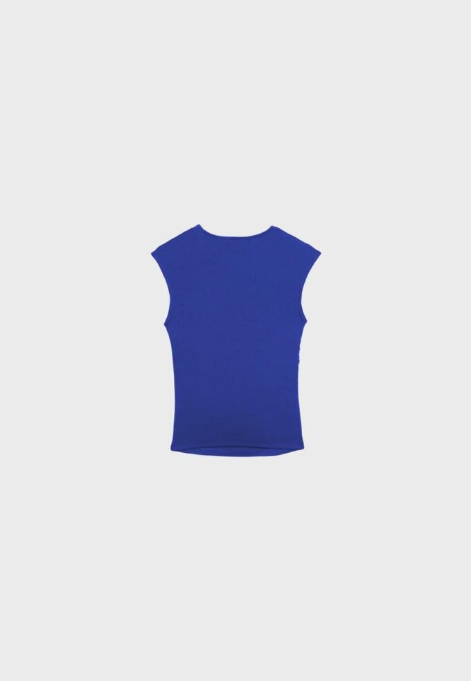 Βασικό εφαρμοστό T-shirt με πτυχώσεις Βασικό εφαρμοστό T-shirt με πτυχώσεις