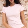 Βασικό κοντομάνικο T-shirt με στρογγυλό λαιμό Βασικό κοντομάνικο T-shirt με στρογγυλό λαιμό