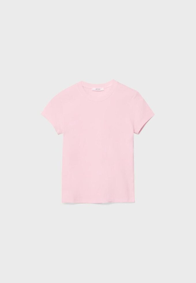 Βασικό κοντομάνικο T-shirt με στρογγυλό λαιμό Βασικό κοντομάνικο T-shirt με στρογγυλό λαιμό