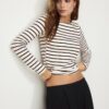 Βασικό ριγέ T-shirt με μακριά μανίκια