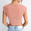 Βασικό ριγέ T-shirt με μίνι μανίκια
