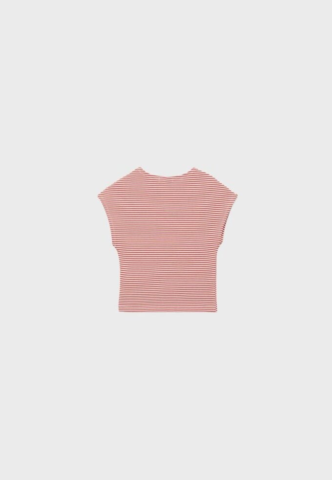 Βασικό ριγέ T-shirt με μίνι μανίκια