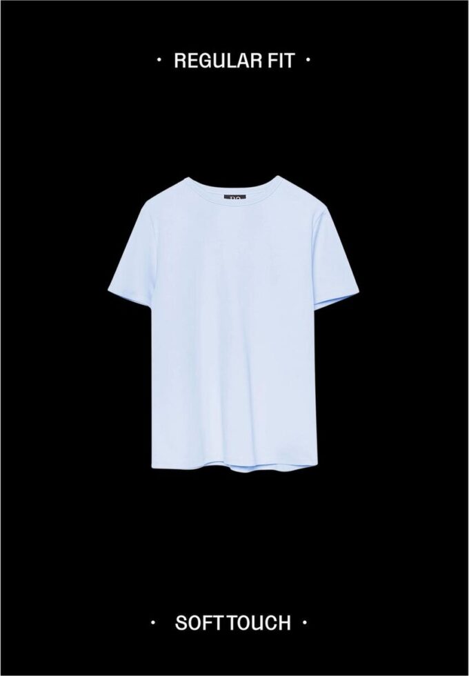 Βασικό T-shirt κανονικής εφαρμογής με απαλή υφή