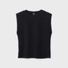 Βασικό T-shirt με επενδυμένους ώμους Βασικό T-shirt με επενδυμένους ώμους