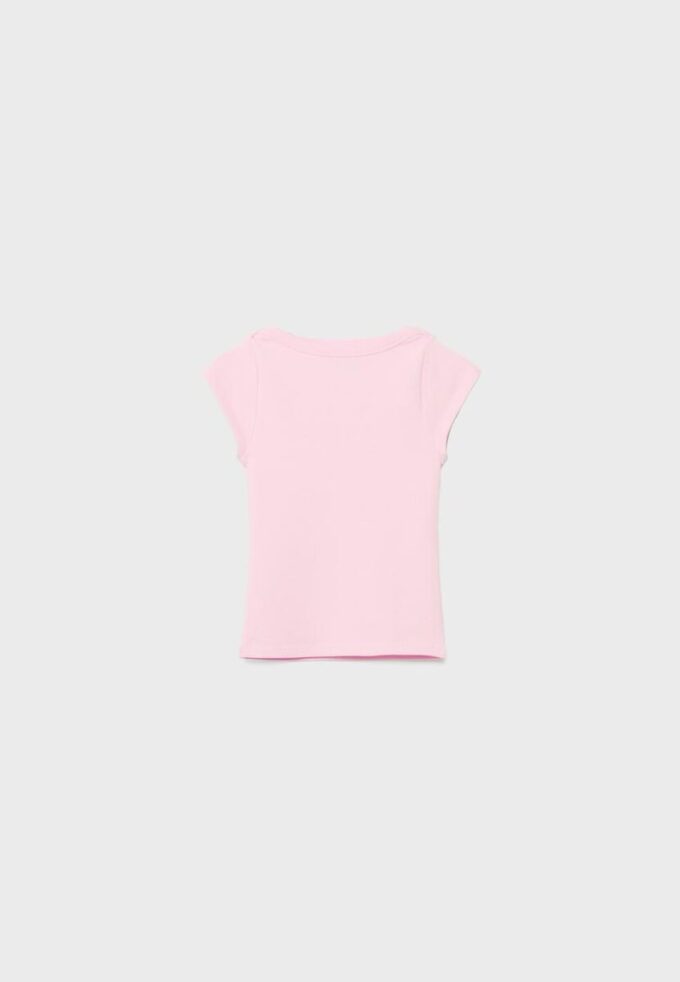 Βασικό T-shirt με λαιμόκοψη Βασικό T-shirt με λαιμόκοψη