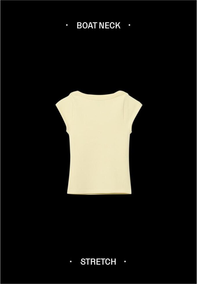 Βασικό T-shirt με λαιμόκοψη Βασικό T-shirt με λαιμόκοψη