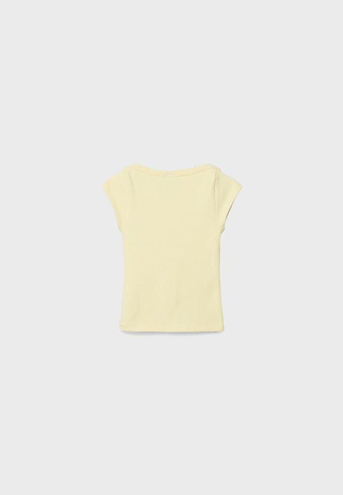 Βασικό T-shirt με λαιμόκοψη Βασικό T-shirt με λαιμόκοψη