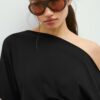 Βασικό T-shirt με μανίκια νυχτερίδα Βασικό T-shirt με μανίκια νυχτερίδα
