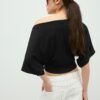 Βασικό T-shirt με μανίκια νυχτερίδα Βασικό T-shirt με μανίκια νυχτερίδα