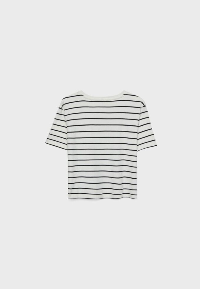 Βασικό βαρύ ριγέ T-shirt κανονικής εφαρμογής Βασικό βαρύ ριγέ T-shirt κανονικής εφαρμογής